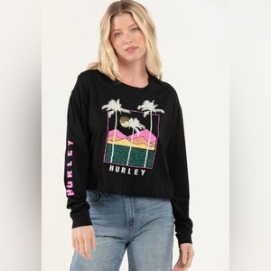 Hurley Esme Wshd Crpd BF LS Tee